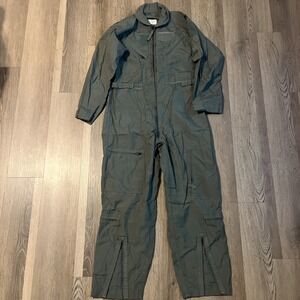 Flyers Coveralls Mens 42 R Green CWU-27/P Type Flame Resistant